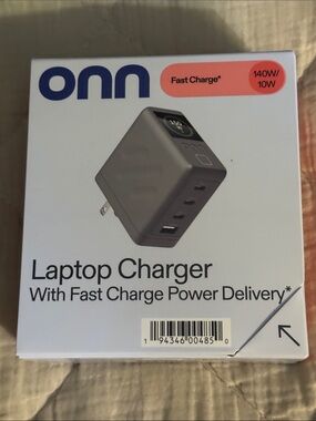 Onn Gray Laptop Charger with Fast Charge